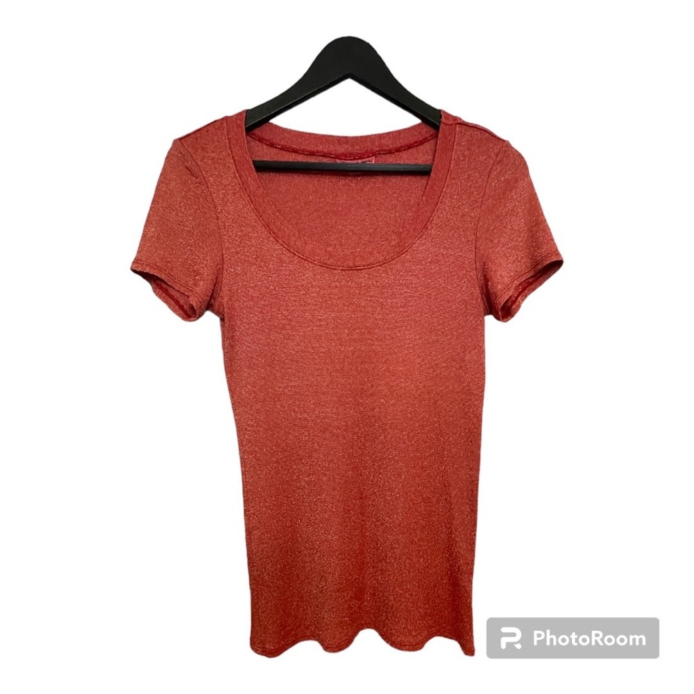 Red Scoop Neck Top